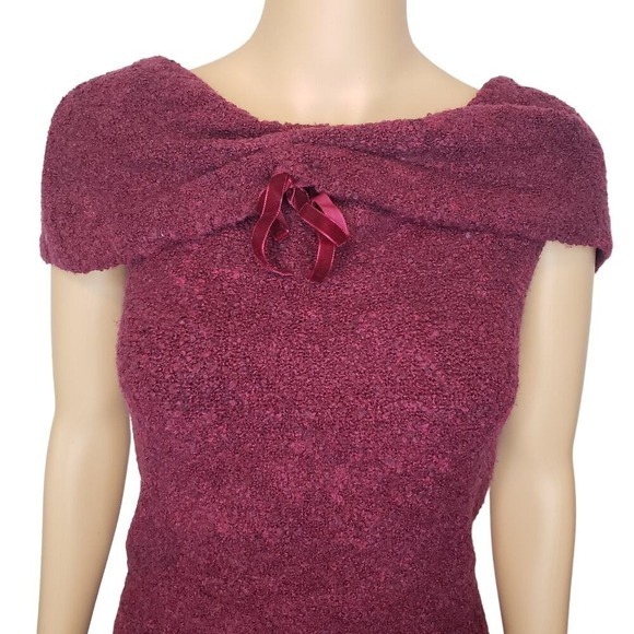 Moda Intl Burgundy Marled Soft Sleeveless Sweater Size Medium - Picture 7 of 14